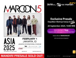 Sugar, Yes Please ! 32.055 Tiket Maroon 5 Live in Jakarta Ludes Terjual di Livin’ by Mandiri