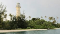 Salah satu objek wisata mercusuar di Pulau Rangit Kepulauan Banyak Kabupaten Aceh Singkil, yang menjadi salah satu destinasi wisata tujuan. WASPADA/Ariefh