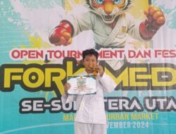 Baru Empat Bulan Latihan, Karateka Cilik Binjai Langsung Sabet Emas