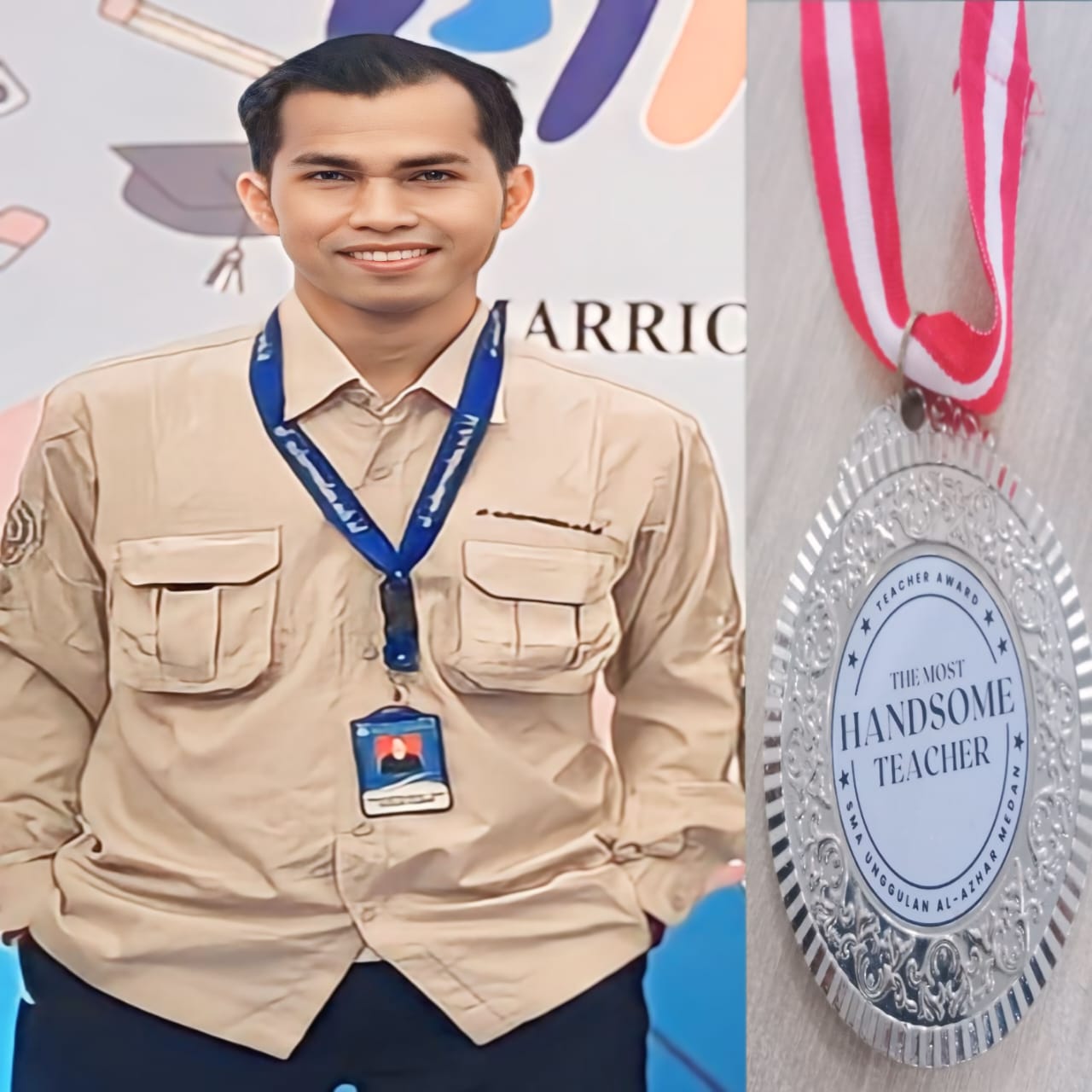 SUNARJI Harahap, dikenal sebagai Best Teacher SMA Unggulan Al Azhar Medan. Waspada/ist