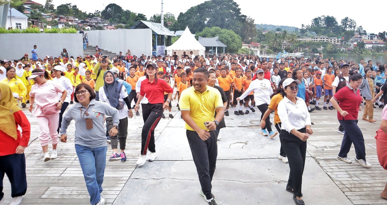 Pemkab Simalungun Gelar Fun Walk Dan Senam Masal