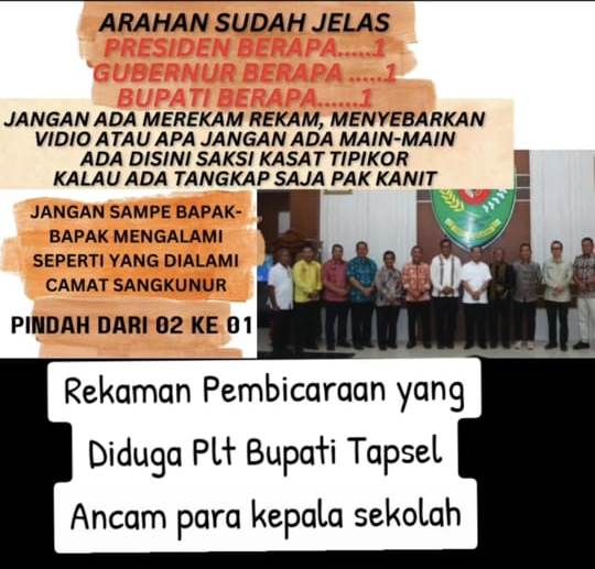 Beredar Rekaman Suara Plt. Bupati Tapsel Pro Paslon 01, Rasyid: Itu Kombur Malotup