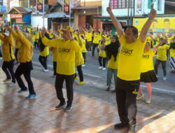 Live Secara Zoom, Senam HUT Ke-60 Partai Golkar Di Sidimpuan Berlangsung Meriah