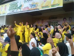 Paslon BAGUSI Tapsel Ikut Senam HUT Ke-60 Partai Golkar