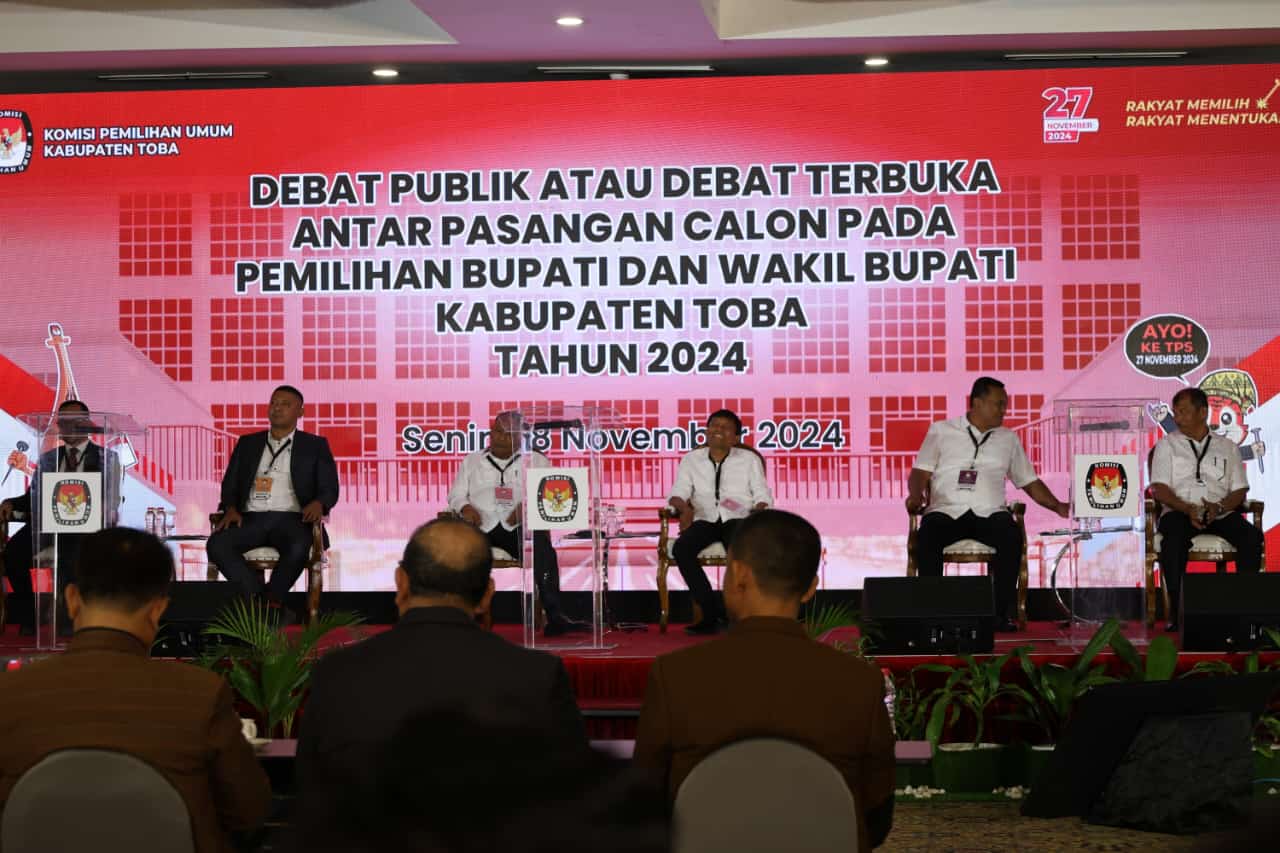 Debat Publik Pilbup Lancar, Pjs Bupati Toba Apresiasi KPUD Dan Ketiga Paslon