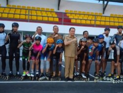 Pj Gubsu Agus Fatoni Motivasi Atlet Sepatu Roda Sumut