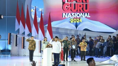 Hadiri Puncak HGN 2024, Presiden Prabowo Umumkan Tunjangan Sertifikasi Guru