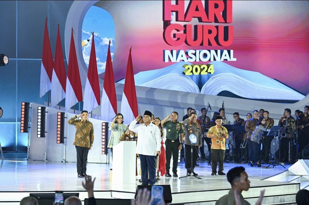 Hadiri Puncak HGN 2024, Presiden Prabowo Umumkan Tunjangan Sertifikasi Guru