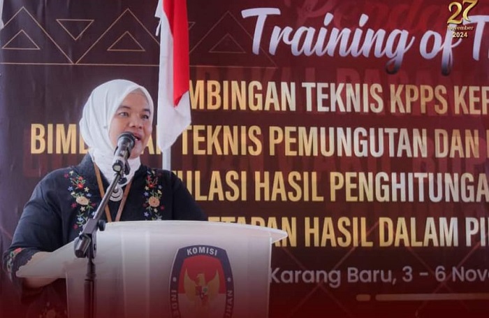 Ketua KIP Aceh Tamiang, Rita Afrianti. Waspada/Muhammad Hanafiah