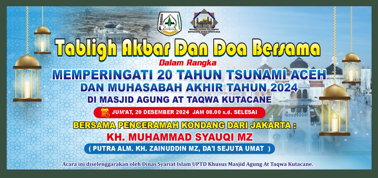 Pemkab Agara Akan Gelar Tabliqh Akbar Dan Doa Bersama Peringati 20 Tahun Tsunami