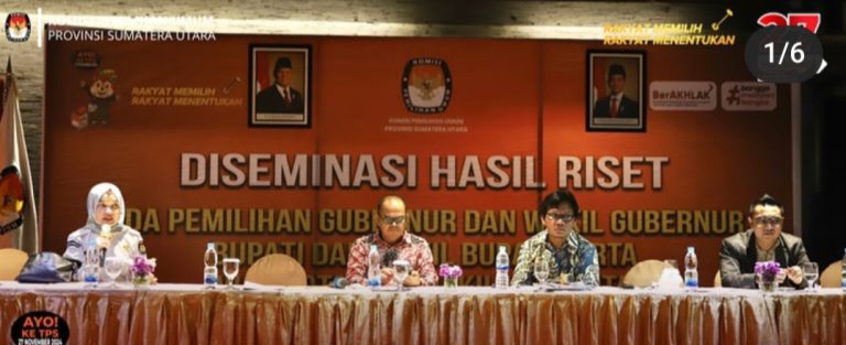 Diseminasi Hasil Riset Pilkada Serentak 2024 Di Sumut Berjalan Lancar