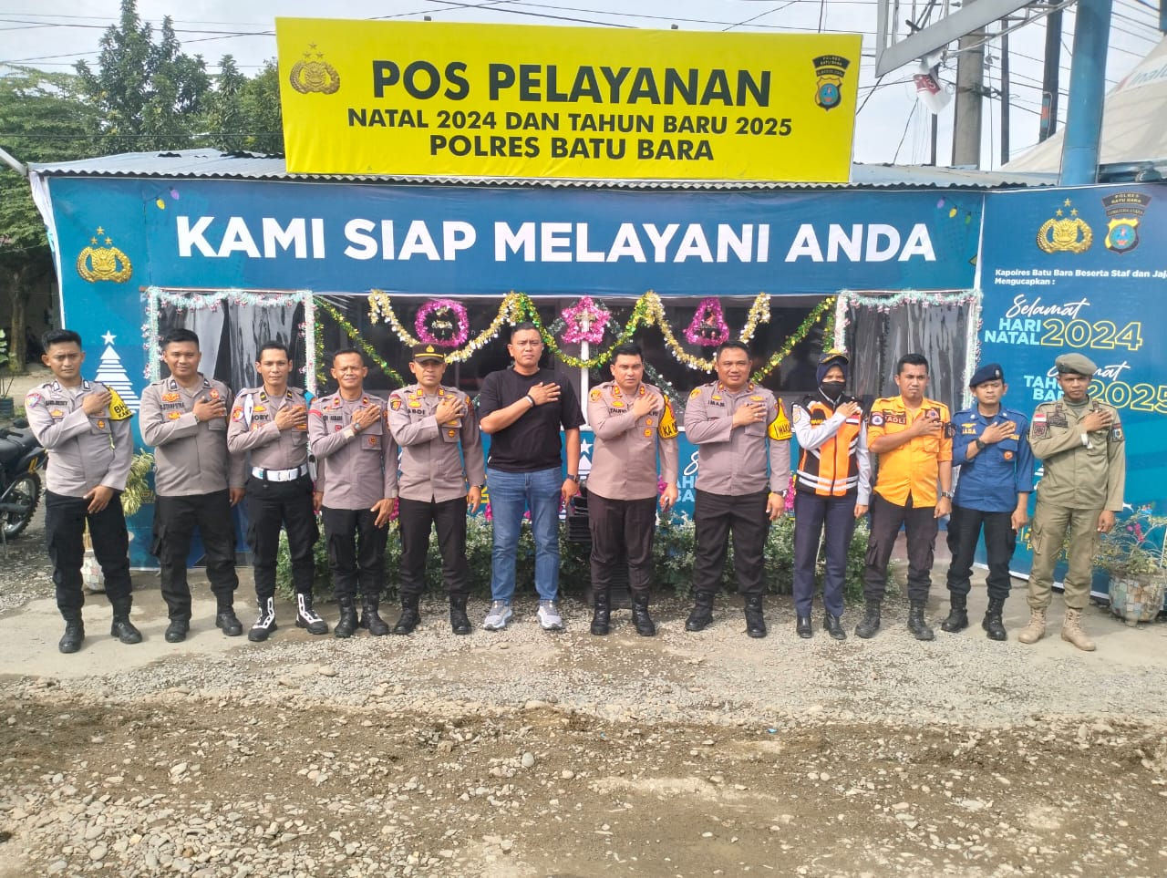 Kapolres Batubara Periksa Pos Pam Dan Pos Yan Ops Lilin Toba 2024