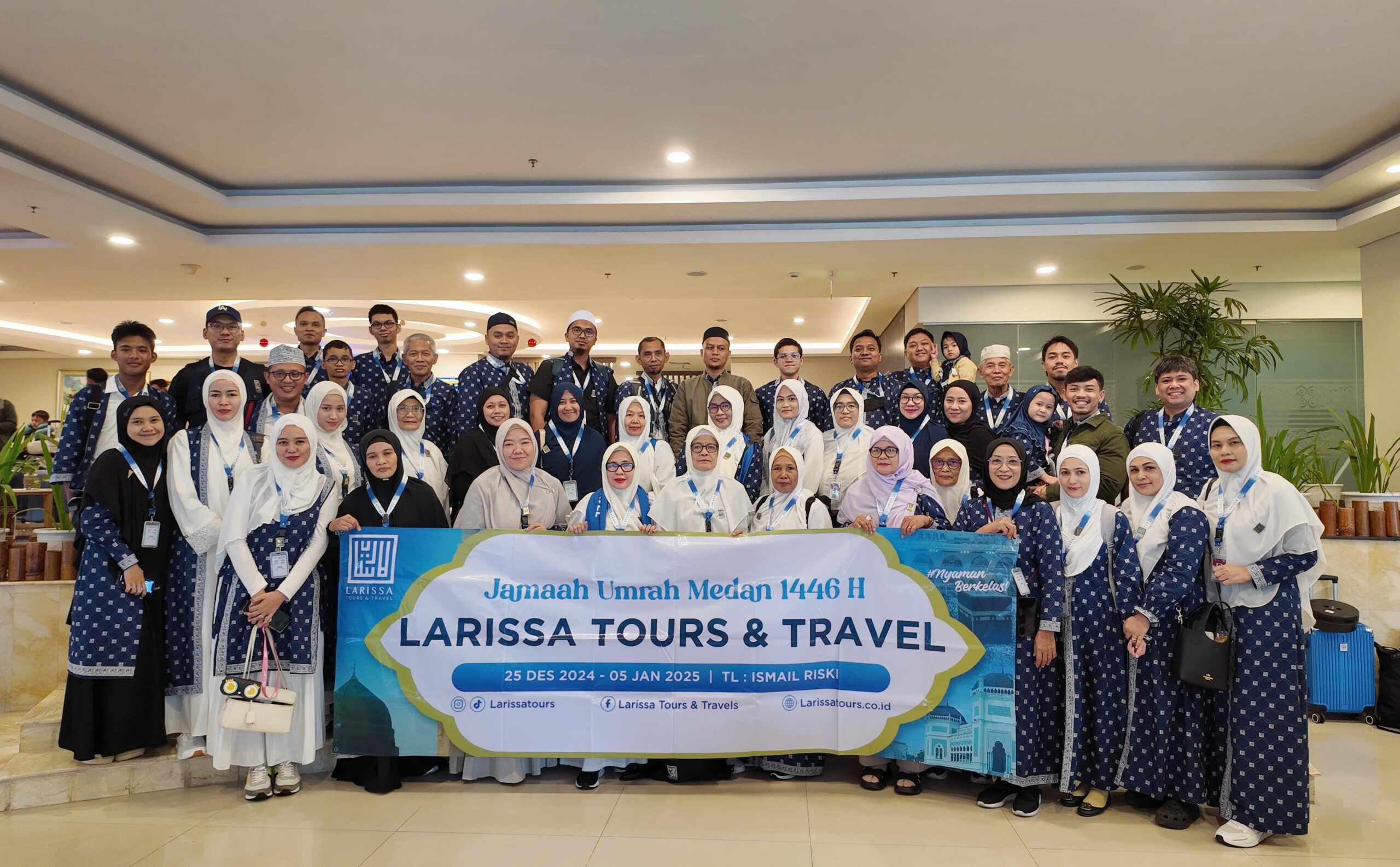 45 Jamaah Umrah Larissa Tours & Travel Terbang Perdana Di KNIA