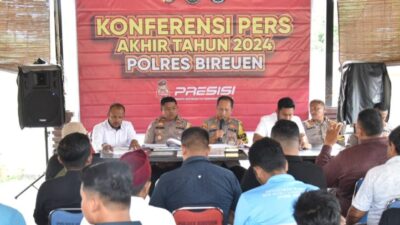 Polres Bireuen Gelar Konferensi Pers, Ini Kasus Menonjol 2024