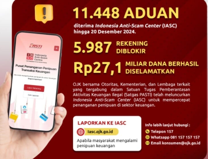 IASC Blokir 5.987 Rekening Dan Selamatkan Dana Rp27,1 Miliar