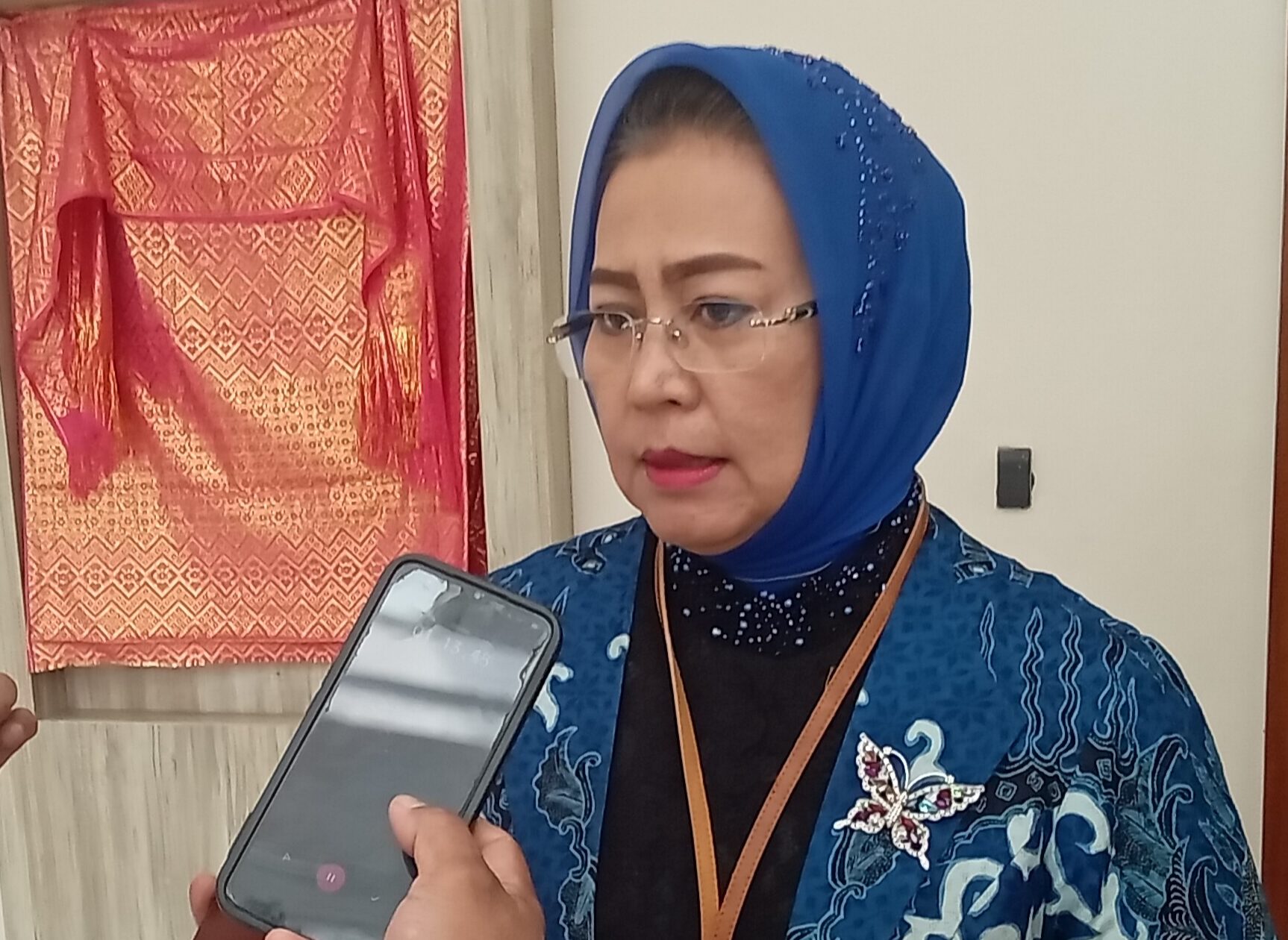 ANGGOTA DPRD Sumut dari Fraksi Demokrat, Hj Anita Lubis. Waspada/Partono Budy