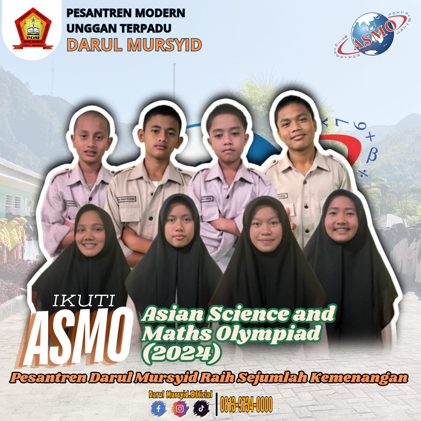 Santri Pesantren Darul Mursyid berhasil meraih prestasi tingkat internasional ASMO 2024. Waspada/Ist