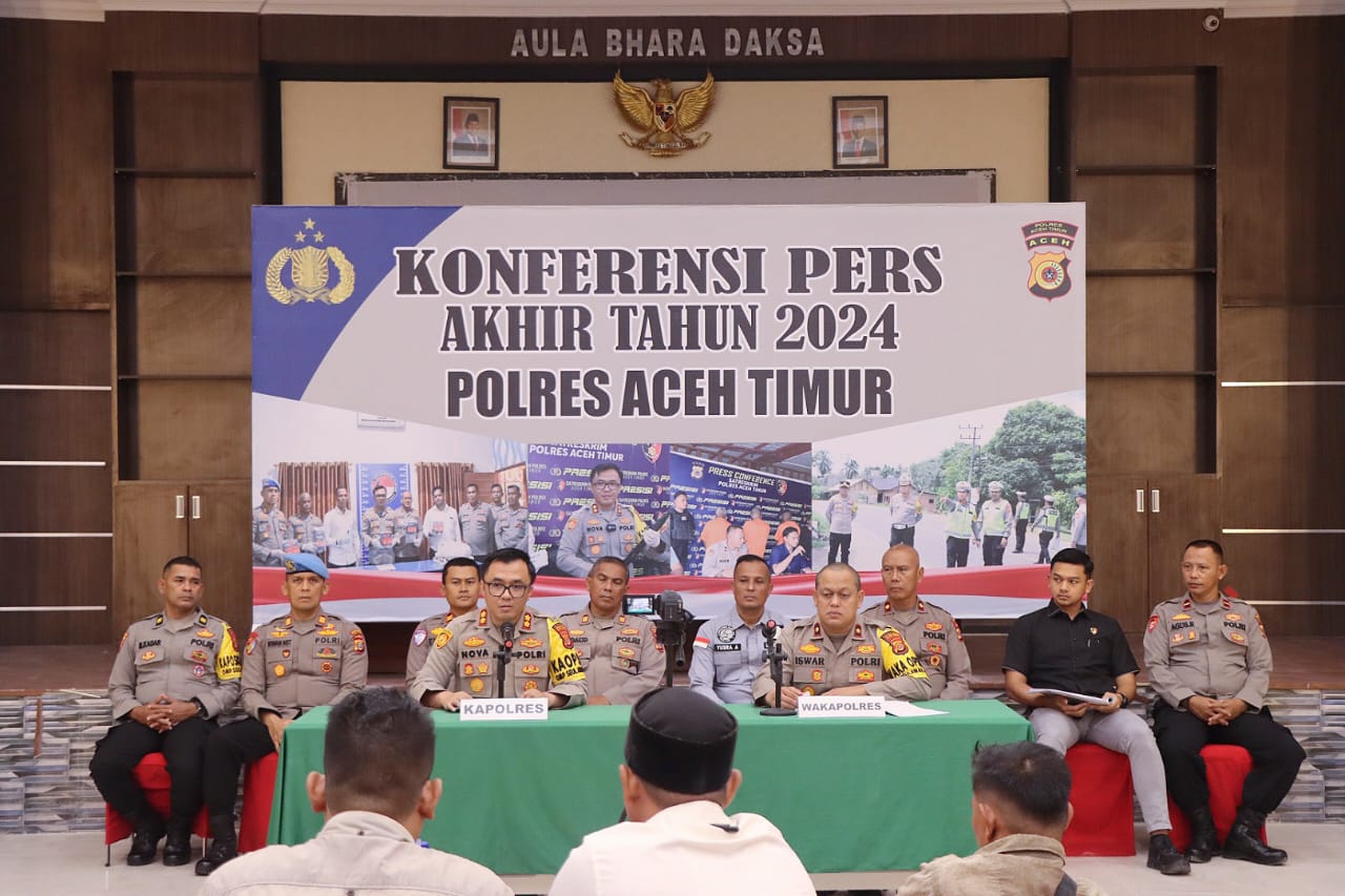 Polres Aceh Timur Paparkan Capaian Kinerja Tahun 2024