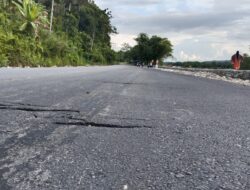 Pembangunan Jalan Nasional Agara Diduga Asal Jadi