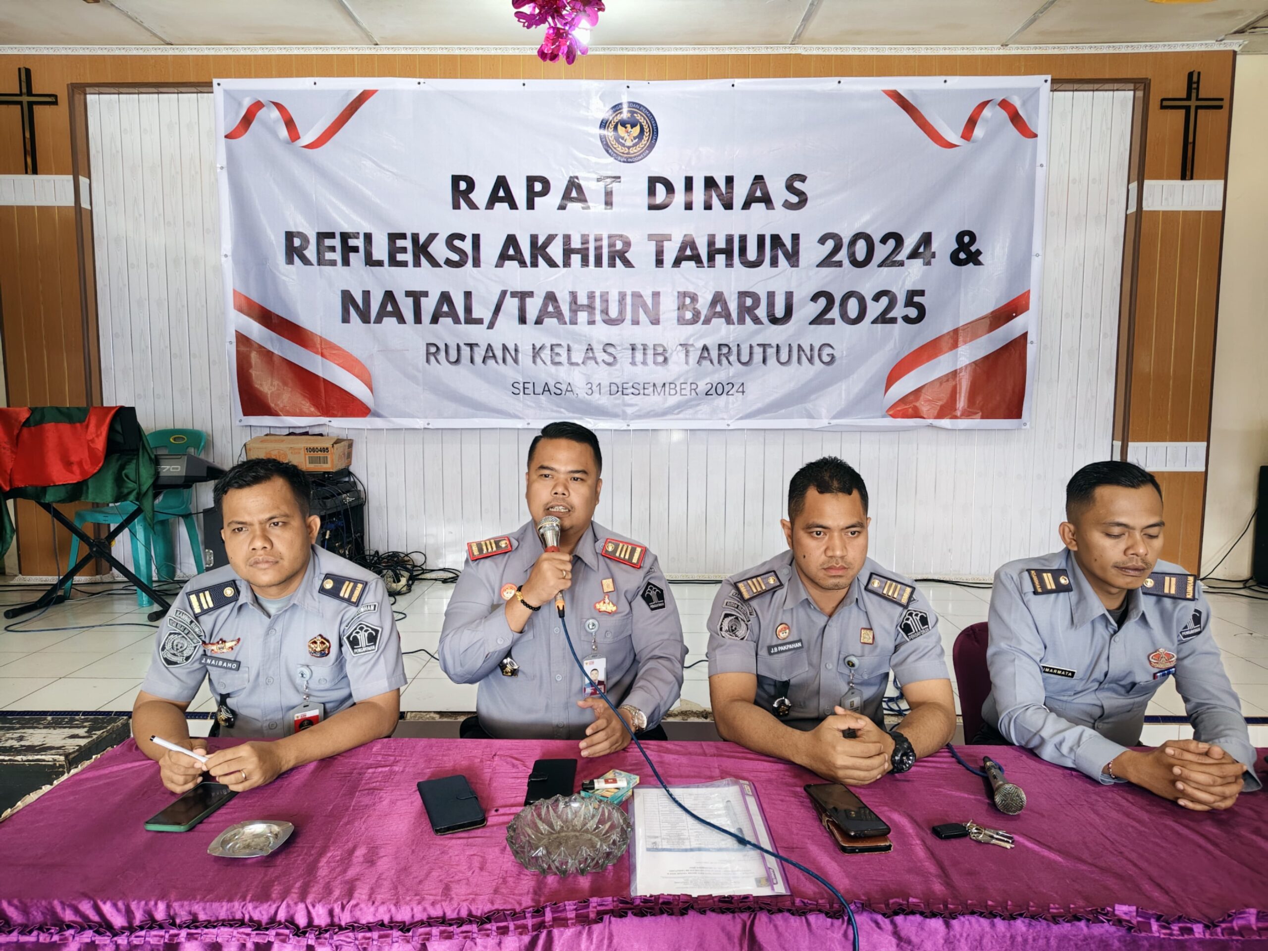 Refleksi Akhir Tahun, Rutan Tarutung Gelar Rapat Dinas