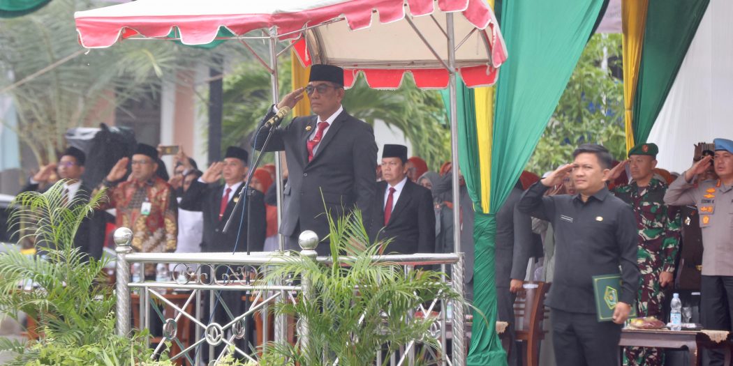 Upacara Hari Amal Bakti Di Asrama Haji Aceh