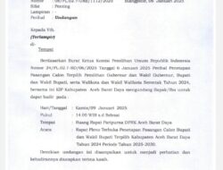 Ini Jadwal, Penetapan Bupati-Wakil Bupati Abdya Terpilih