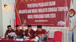 KPU Sibolga Tetapkan Wali Kota dan Wakil Wali Kota Sibolga Periode 2025-2030