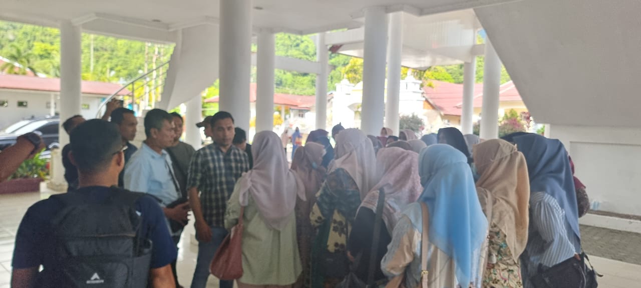 Ratusan Honorer Nakes Geruduk Kantor DPRK Aceh Selatan Protes Hasil Seleksi PPPK