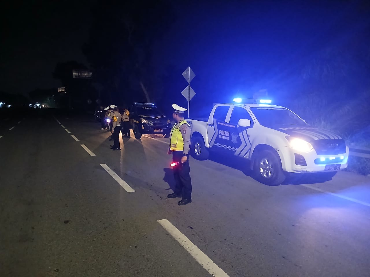 Polres Langkat Patroli Malam Cegah Kejahatan Di Jalanan