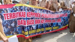 Seribuan Honorer Pemkab Aceh Utara Gelar Aksi Tuntut Pengangkatan PPPK