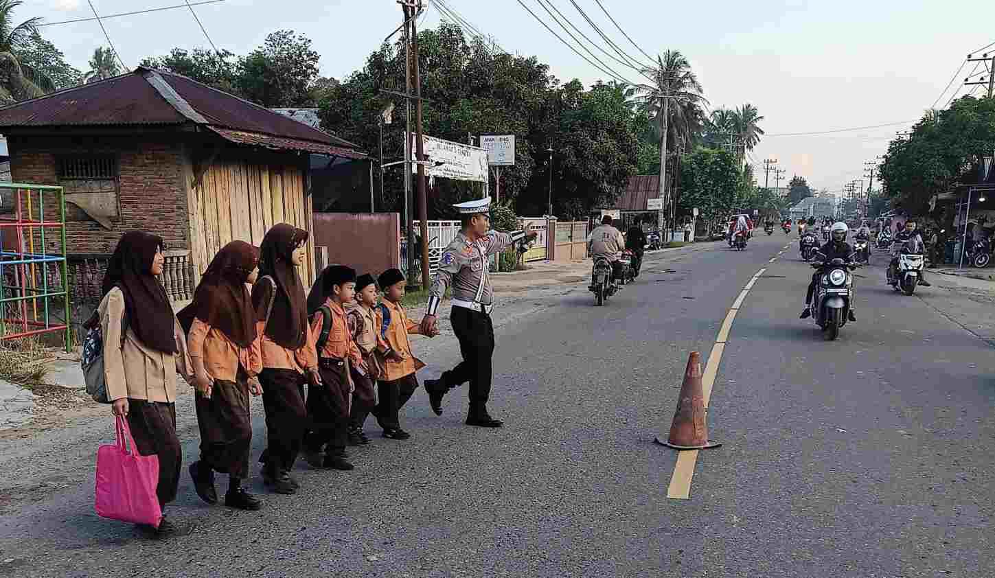 Personel Satlantas Polres Aceh Tamiang Amankan ZAS