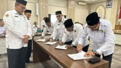 Penandatanganan Perkin Kanwil Kemenag Aceh