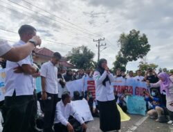 Ribuan Guru Honorer Menggelar Aksi Di Kantor DPRD Aceh Selatan