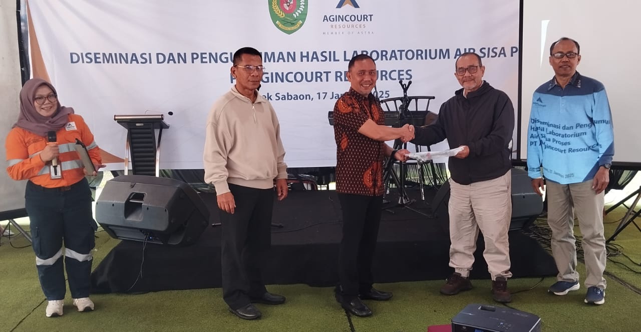 Agincourt Resources Komit Jaga Baku Mutu Sisa Air Proses Tambang Emas Martabe