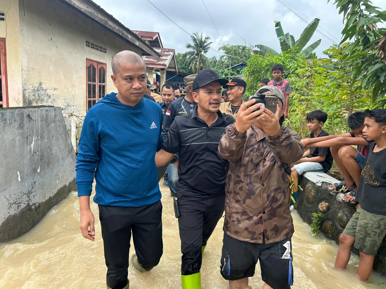 Pj Wali Kota dan Wali Kota Tebingtinggi Terpilih Tinjau Banjir