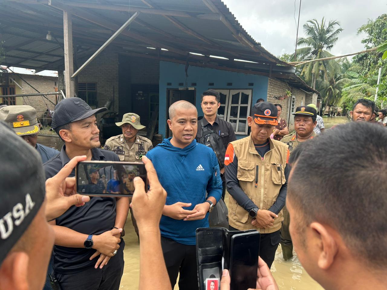 Pj Wali Kota dan Wali Kota Tebingtinggi Terpilih Tinjau Banjir