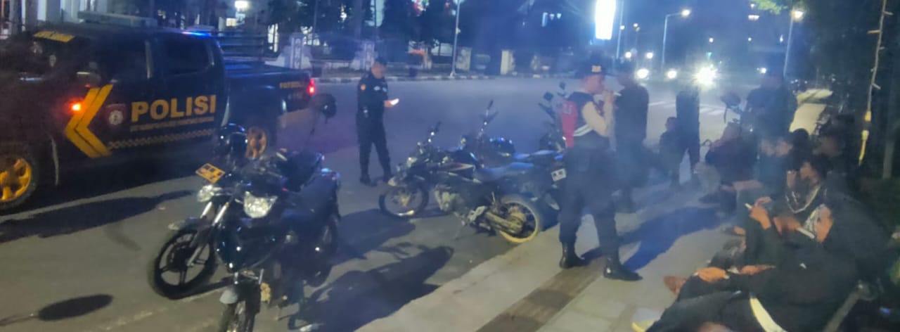 Polres P.Siantar Amankan 2 Sepeda Motor Saat KRYD Hingga Subuh