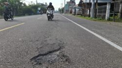 Jalan Nasional Di Pidie Penuh Lubang, BPJN Aceh Tak Peduli