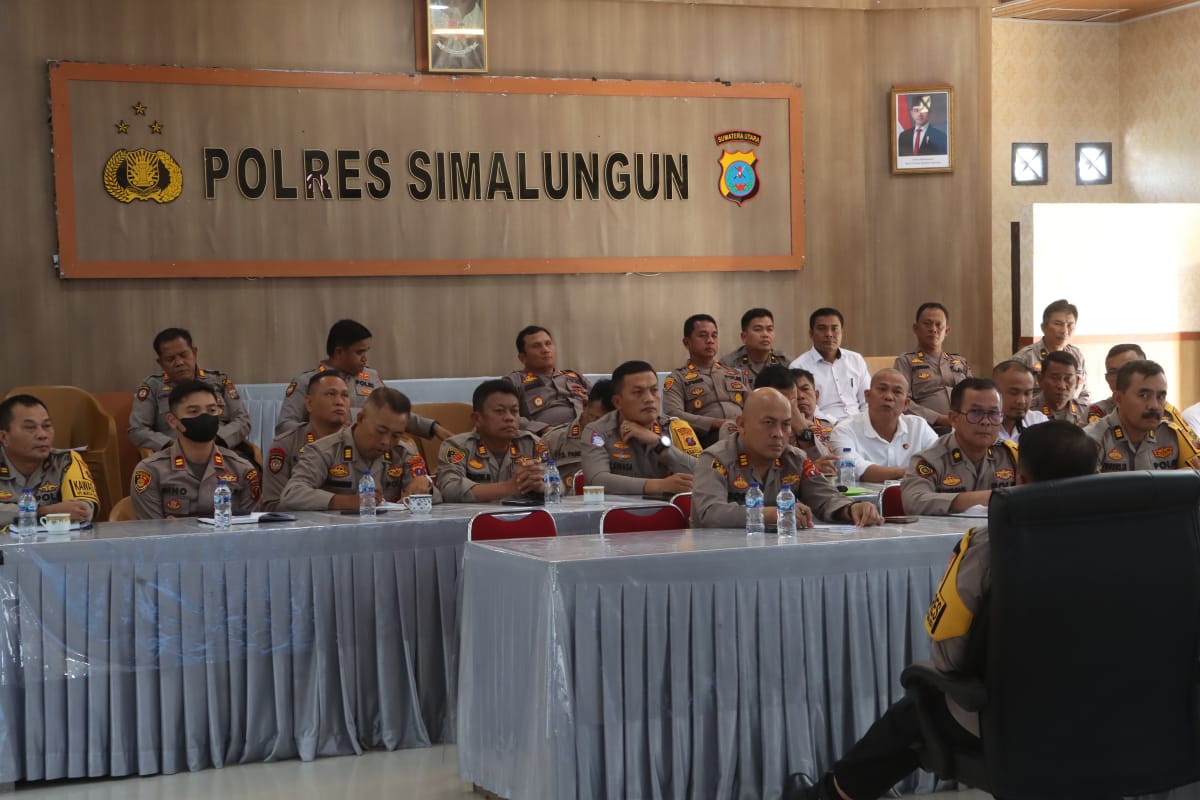 Kapolres Simalungun Pimpin Anev Kamtibmas