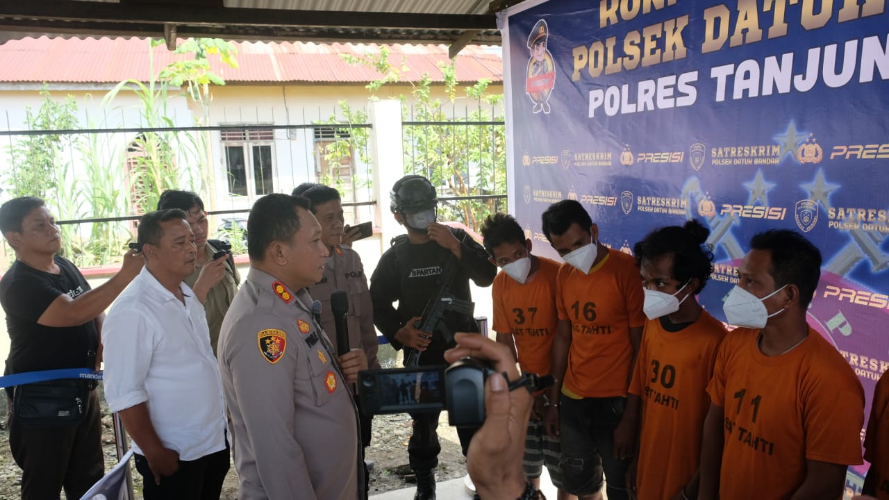 Polres Tanjungbalai Amankan Enam Tersangka Pencuri Rumah Kosong