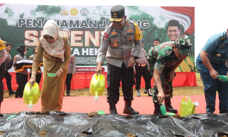 Wujud Sinergitas, Dukungan Polda Sumut Untuk Program Penanaman Jagung Serentak