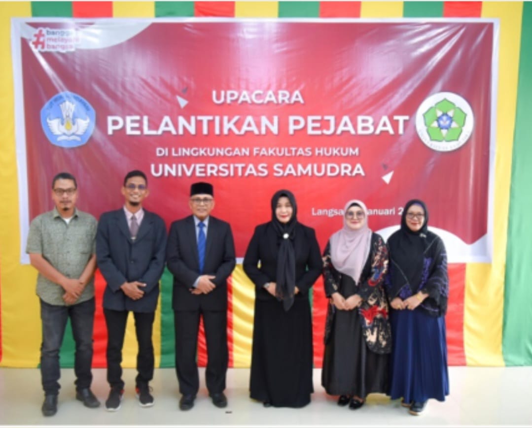 Dekan Fakultas Hukum Universitas Samudra Lantik Koordinator Program Studi Hukum