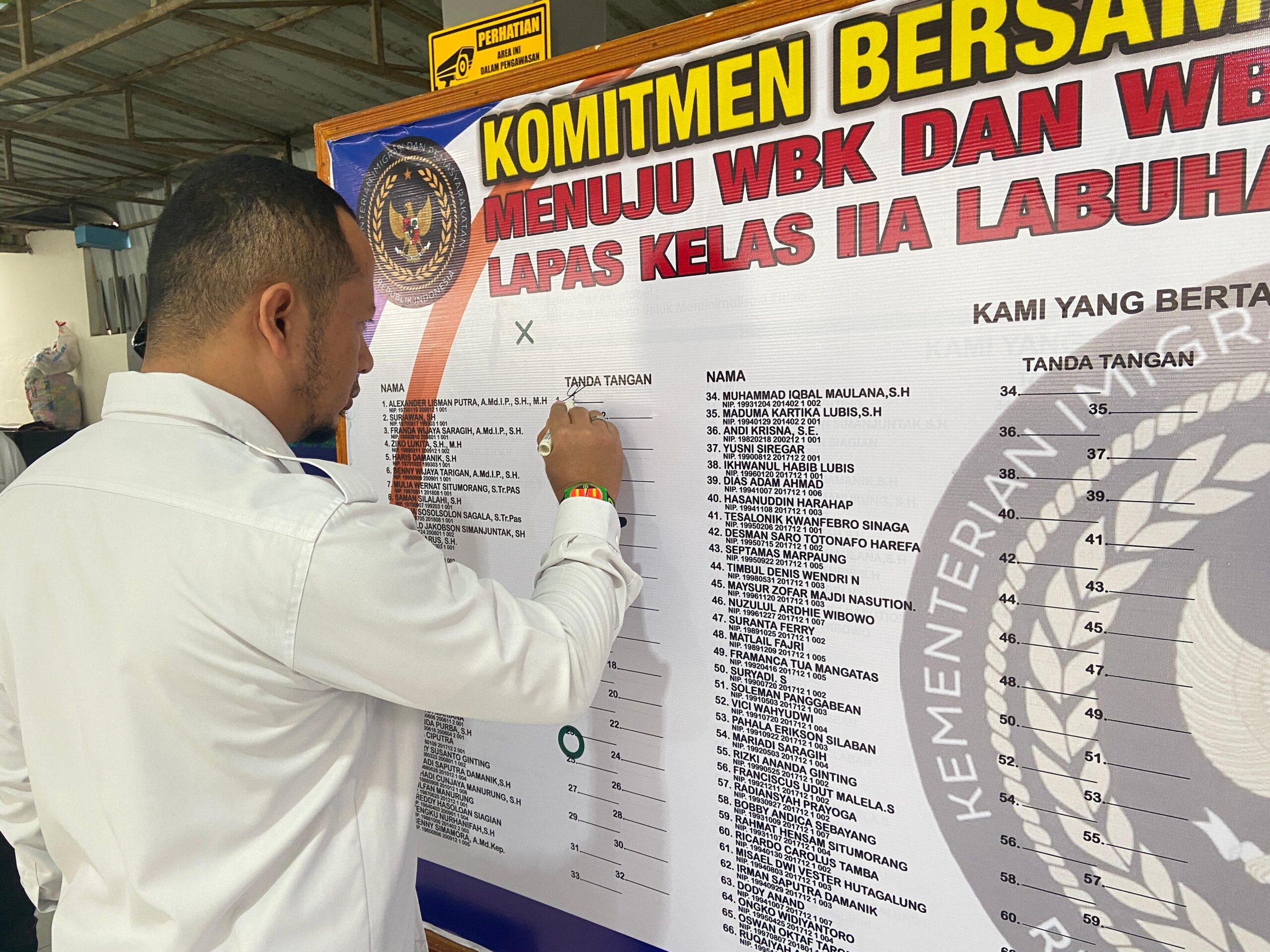 Lapas Labuhanruku Tanda Tangan Komitmen Bersama Wujudkan WBK Dan WBBM