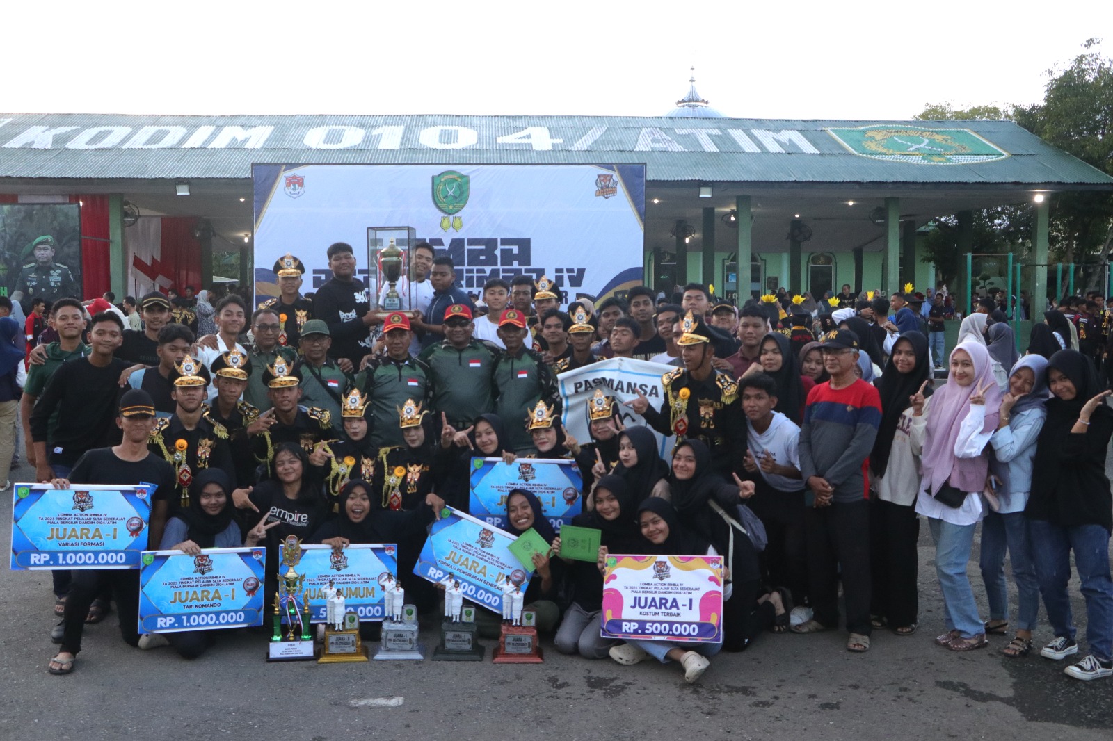 SMKN 2 Binjai Juara Divisi Utama Action Rimba IV Kodim 0104/Atim