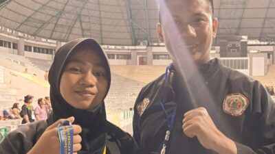 Dua Siswi SMPN Di Sergai Juara Pencak Silat