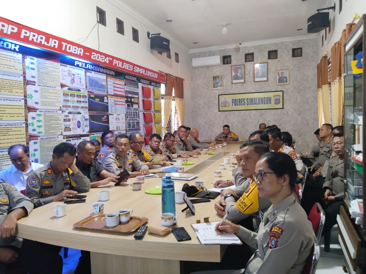 Kapolres Simalungun Ikuti Rapat Virtual Program Makan Bergizi Gratis Bersama Wakapolda Sumut