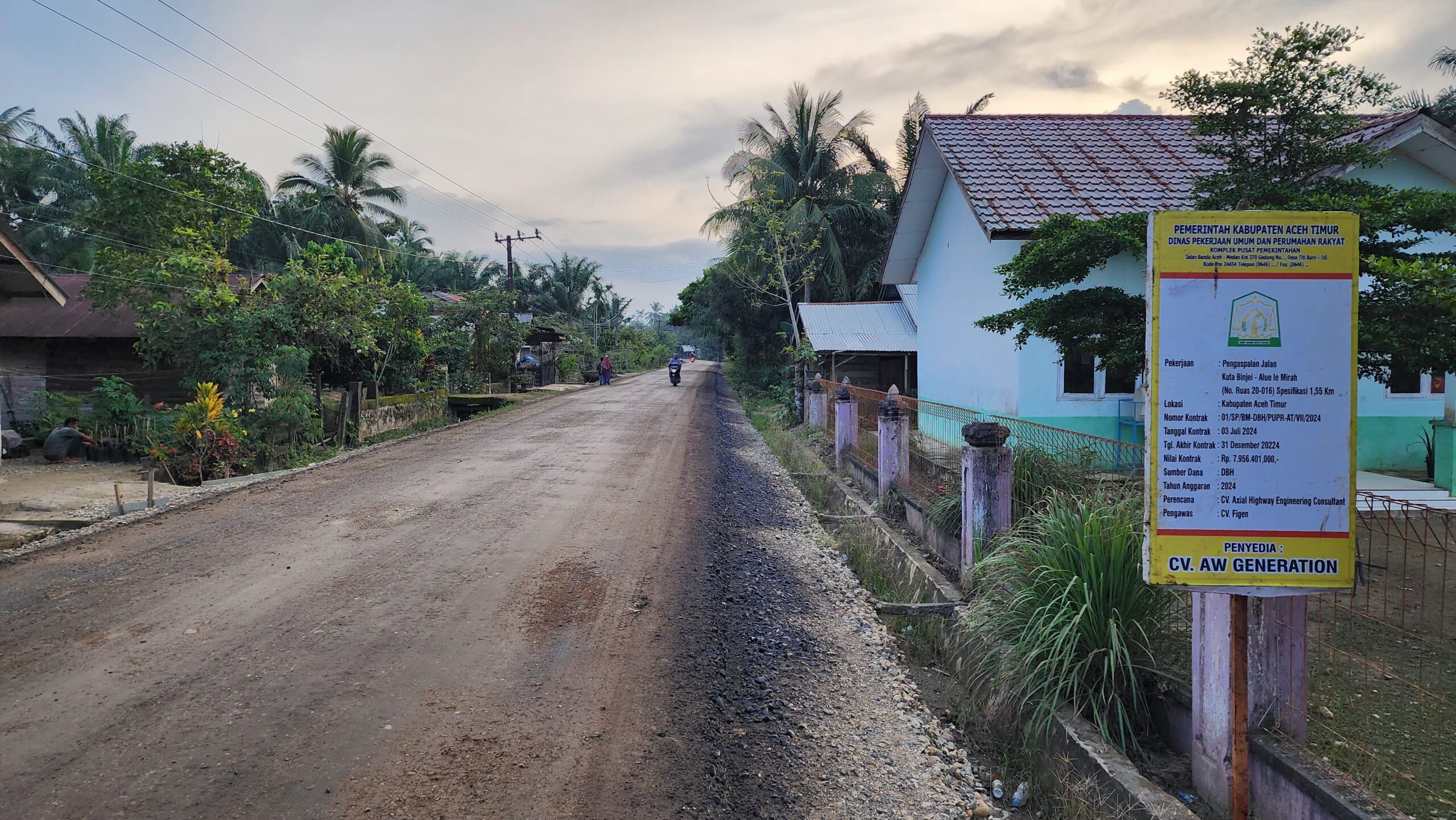 Diduga Dikerjakan Asal-asalan, Proyek Jalan Kuta Binjei-Alue Ie Mirah Tuai Protes