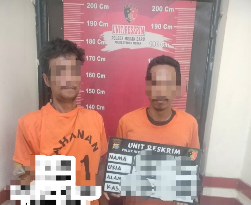 Polsek Medan Baru Amankan 2 Pencuri Kabel PT Telkom