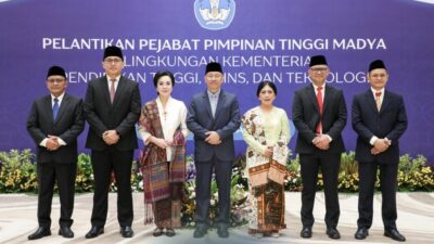 Mendiktisaintek Lantik 7 Pejabat Tinggi di Lingkungan Kemdiktisaintek