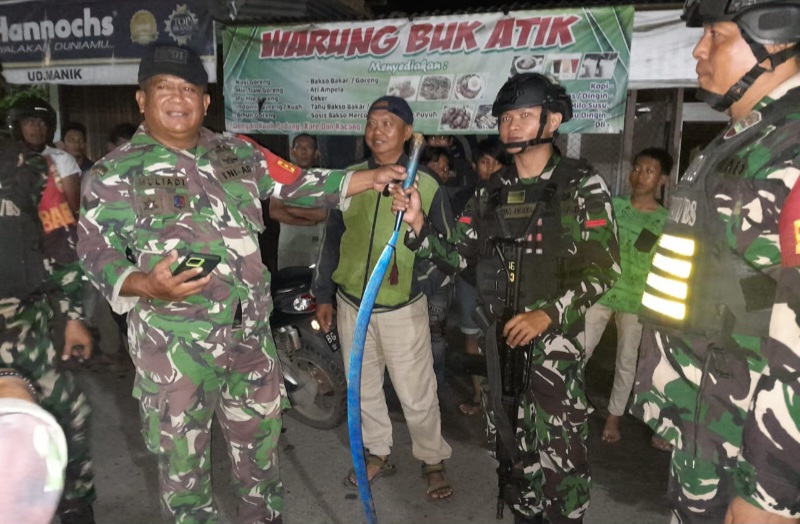 Tim Patroli Kodam I/BB Gagalkan Tawuran Antar Geng Motor Di Marendal.